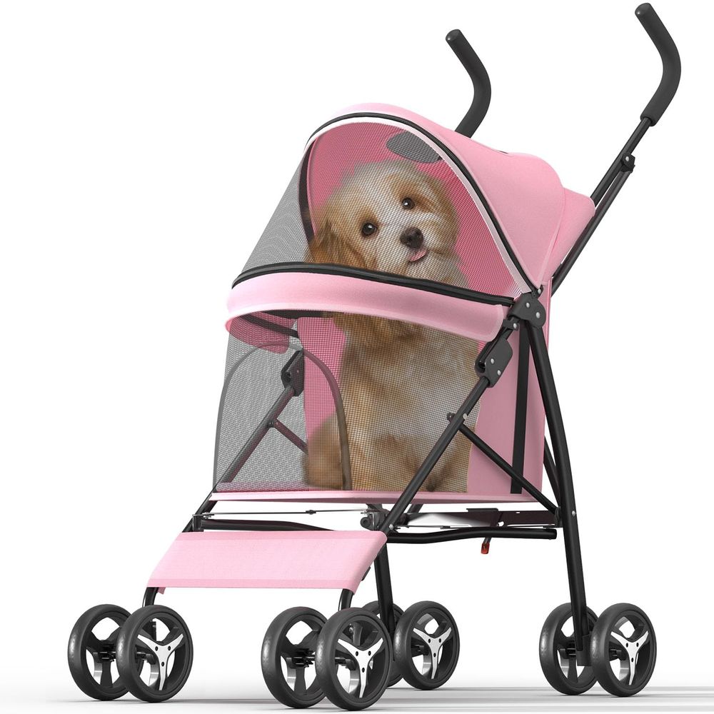 Pet Stroller Carrier - 4 Wheels Pet Stroller Small Medium