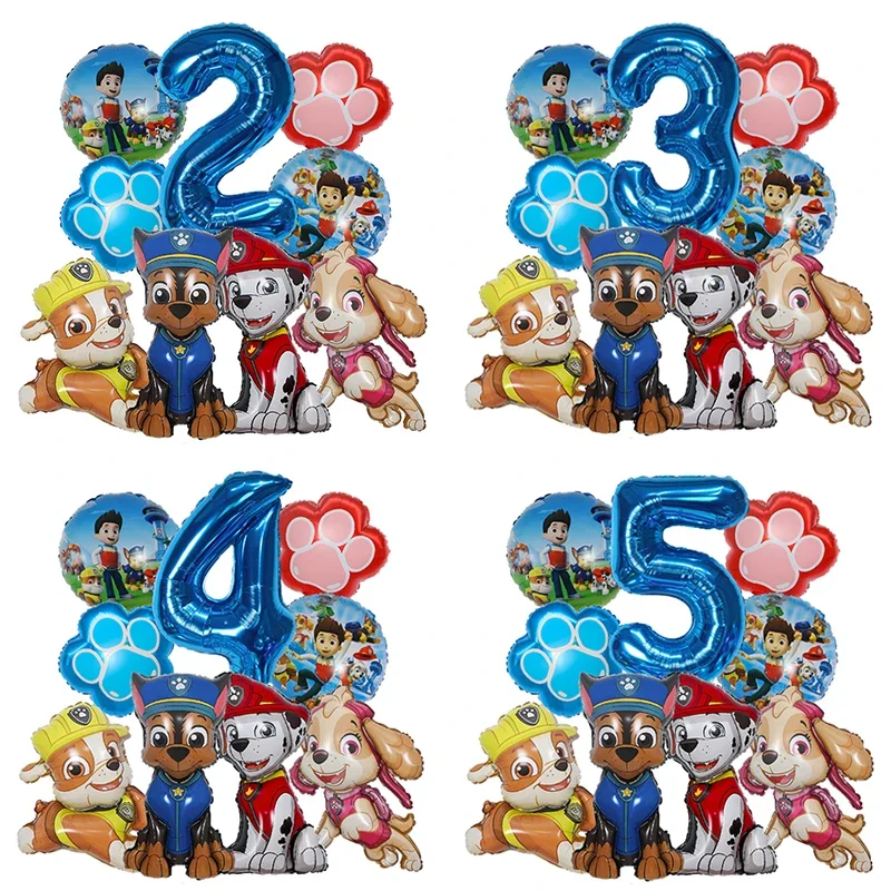 Pet Supplies Discount - 9pcs Cartoon Paw Patrol Foil Balloon