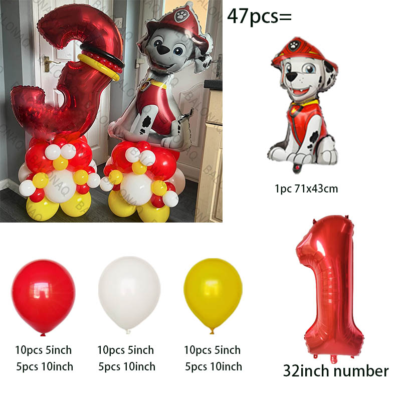 47pcs Paw Patrol Balloon Capta - Pet Supplies Discount recension och pris
