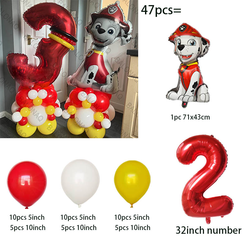 47pcs Paw Patrol Balloon Capta - Pet Supplies Discount recension och pris