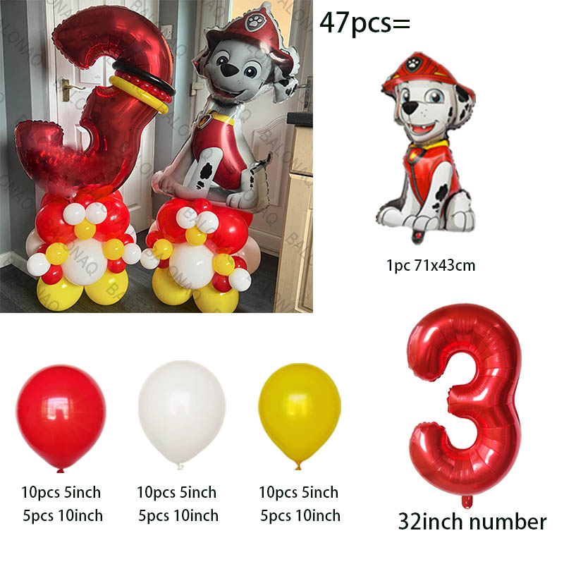 47pcs Paw Patrol Balloon Capta - Pet Supplies Discount recension och pris