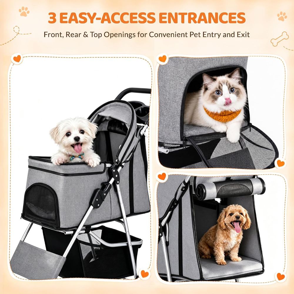 Pet Stroller, Cat/Dog Stroller - Pet Stroller Carrier recension och pris