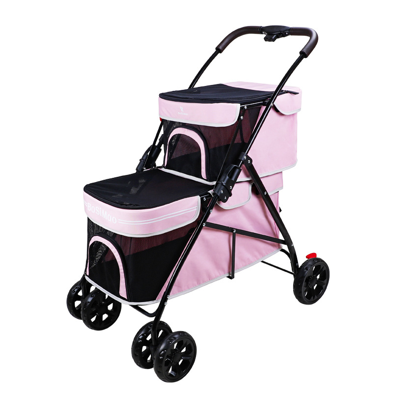 Portable Double-layer Pet Stro - Pet Stroller Carrier recension och pris