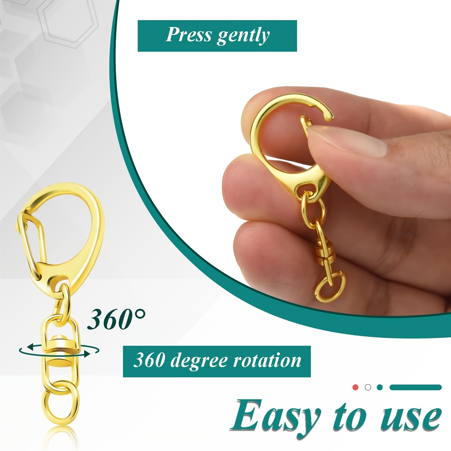 60pcs Golden Great Keychain Lo - Pet Supplies Usa recension och pris