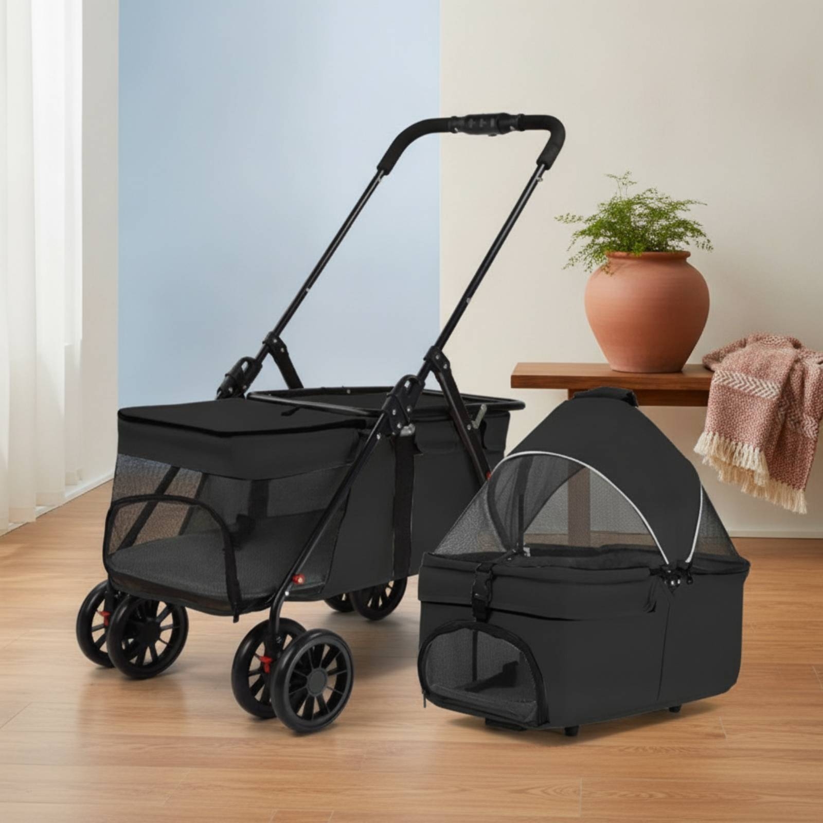 Pet Stroller with Detachable C - Pet Stroller Carrier recension och pris