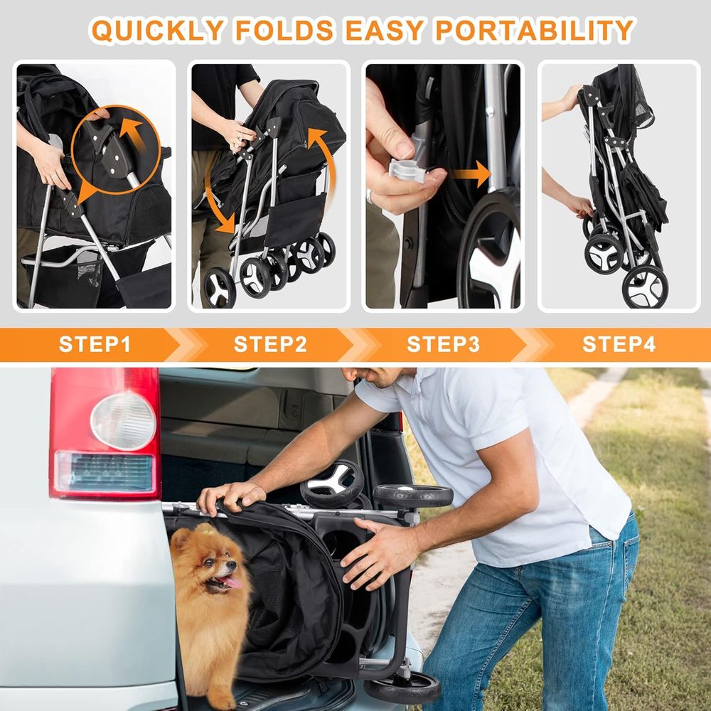 Pet Stroller Dog Cat Stroller  - Pet Stroller Carrier recension och pris