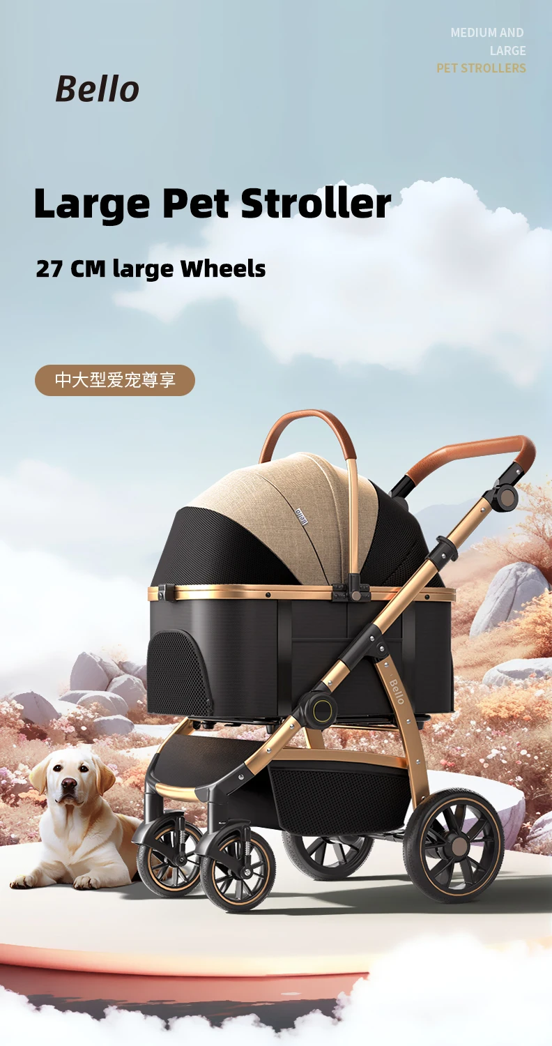 2-in-1 Detachable Large Alumin - Pet Stroller Carrier recension och pris